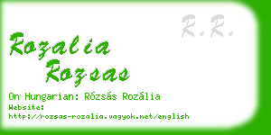 rozalia rozsas business card