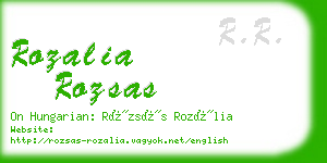 rozalia rozsas business card